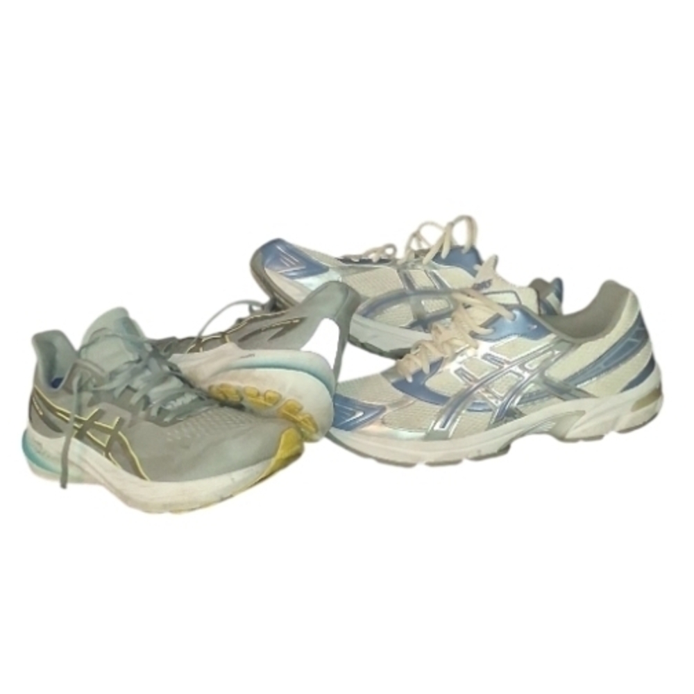 ASICS men's size shoe bundle GT-2000 12 Grey yellow and blue silver gell 1130